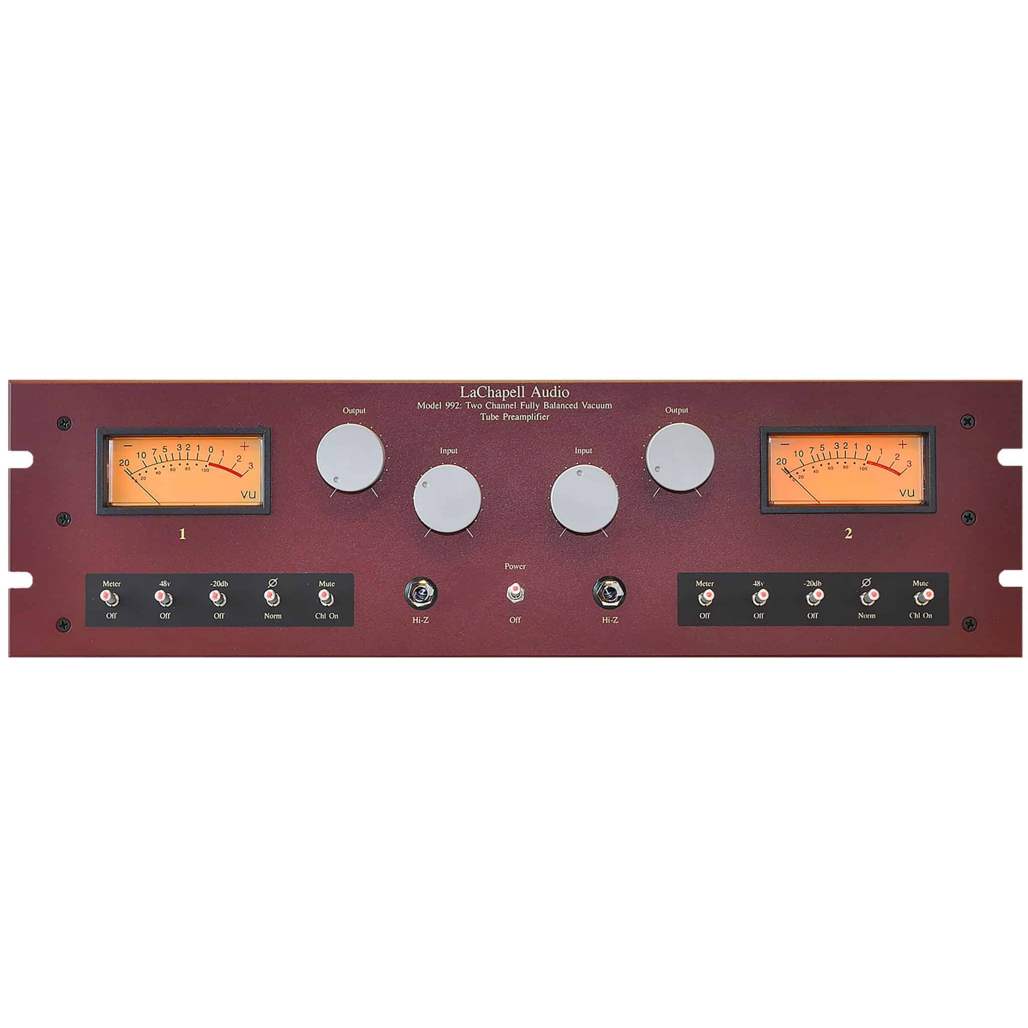 Front image 992 two channel tube preamplifier back