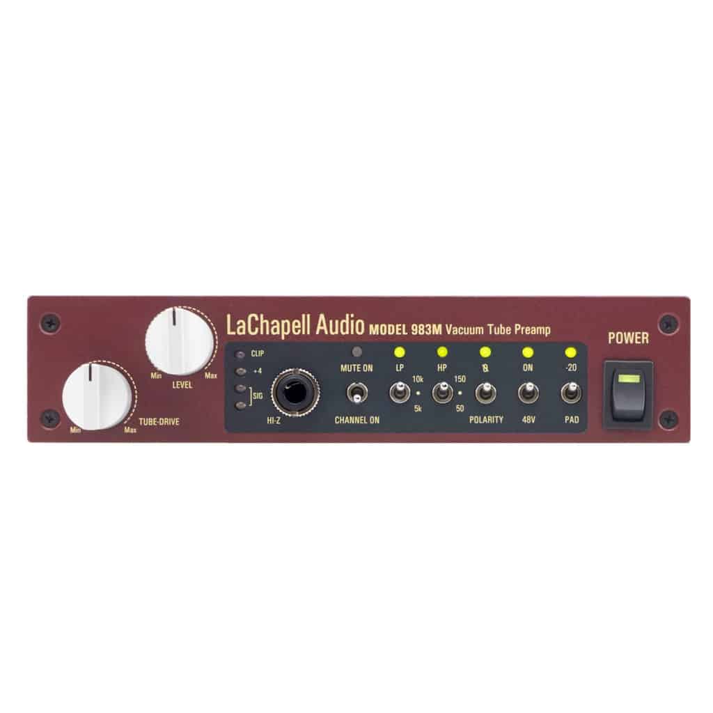 LaChapell 983M Single Channel Tube Mic Preamp - Microphone Preamplifier Front View
